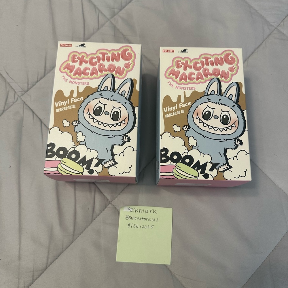 *USA* AUTHENTIC POP MART LABUBU
MONSTERS EXCITING MACARON (VINYL FACE BLIND BOX)